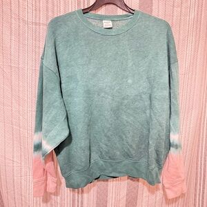 PINK Victoria's Secret Green and Pink Sweater